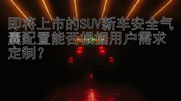 即将上市的SUV新车安全气囊配置能否根据用户需求定制？